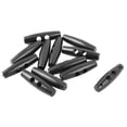 thumbnail image 1 of Plastic 2 Hole Scrapbooking Sewing Toggle Buttons Adjustive Lock End Black 12pcs, 1 of 1