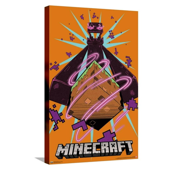 Minecraft - Enderman Canvas Wall Poster, 14.725" x 22.375"