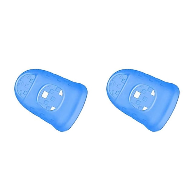 Methold Puntas de los dedos de guitarra de silicona Protectores de dedos Púas protectoras Instrumentos musicales estirables no alergénicos Azul oscuro Type2 NO2