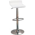 thumbnail image 1 of Bowery Hill Faux Leather Adjustable Backless Bar Stool in White, 1 of 3