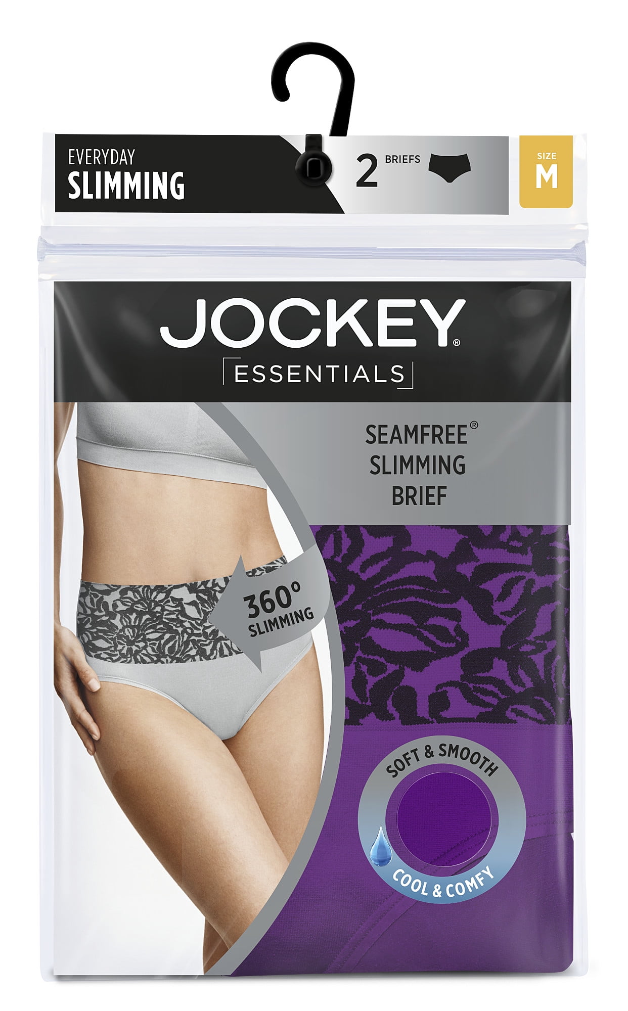 Jockey® Essentials Women's Seamfree® Slimming Brief Panties, Cooling  Shapewear, Tummy Smoothing Underwear, Pack of 2, Sizes Small-3XL, 5353 