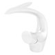 thumbnail image 5 of Grifo para lavabo de baño, grifo mezclador de agua fría y caliente ajustable en cascada, latón aerodinámico para lavabo debajo del mostrador, blanco, 5 of 10