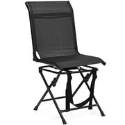 Gymax Folding 360 Silent Swivel Hunting Chair Blind Chair All-weather Outdoor