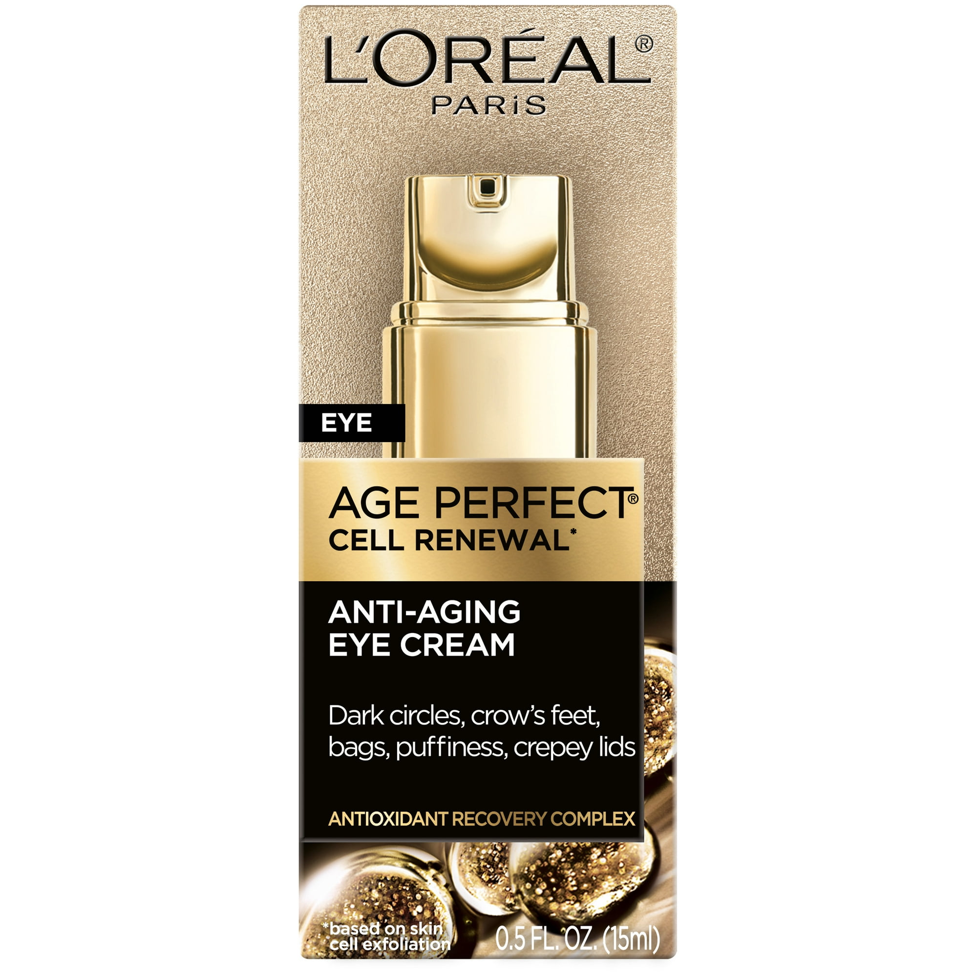 L'Oreal Paris Age Perfect Cell Renewal Anti-Aging Eye Cream, For Dark Circles & Puffiness 0.5 Fl oz