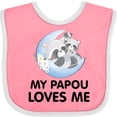 thumbnail image 3 of Inktastic Raccoon My Papou Loves Me Boys or Girls Baby Bib, 3 of 4