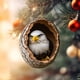 thumbnail image 4 of Adornos para árbol de Navidad - Decoración acrílica colgante de 3,15 pulgadas con estampado de animales • Regalo navideño para familia y compañeros • Set de 1, 4 of 8