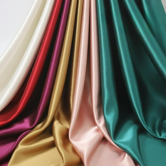 Premium Bridal Satin Fabric by the Yard – Luxurious, Thick & Durable 60" Wide Satin for Wedding Gowns, Dresses & Décor | Valentina Textiles Inc. ( 1 Yard, Aqua )