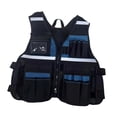 thumbnail image 2 of Fengbin Electrician Tool Vest Oxford Cloth Versatile Portable Multi Pockets Utility Vest black and blue, 2 of 9