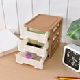 thumbnail image 2 of Plastic Storage Drawers, Drawer Desktop Storage Bin Unit Small Plastic Drawers Organizer Mini Storage Bin Container Organizer for Kitchen, Pantry, Desk Document Coffee, 2 of 7