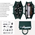 thumbnail image 4 of Funda para portátil RAINSMORE para mujer, 15.6 pulgadas, piel impermeable, color gris, 4 of 7