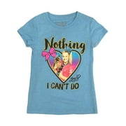 Jojo Siwa Girls Blue Sparkle Nothing I Can't Do T-Shirt Tee Shirt Small 6-6X