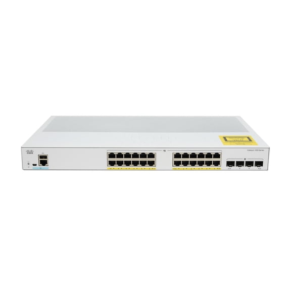 Cisco C1000-24P-4G-L Catalyst 1000 Series 24-Port Gigabit PoE Managed Switch – Layer 2, Rack-Mount, New Sealed