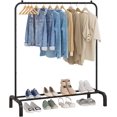 thumbnail image 1 of ERDS-Clothing Rack Portable Single Rod Garment Rack Multi-Functional Hanger for Bedroom,Black, 1 of 4