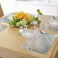 thumbnail image 4 of Ambesonne Marble Print Place Mats Set of 4, Onyx Scratches, Standard Size, Pale Grey Peach, 4 of 6
