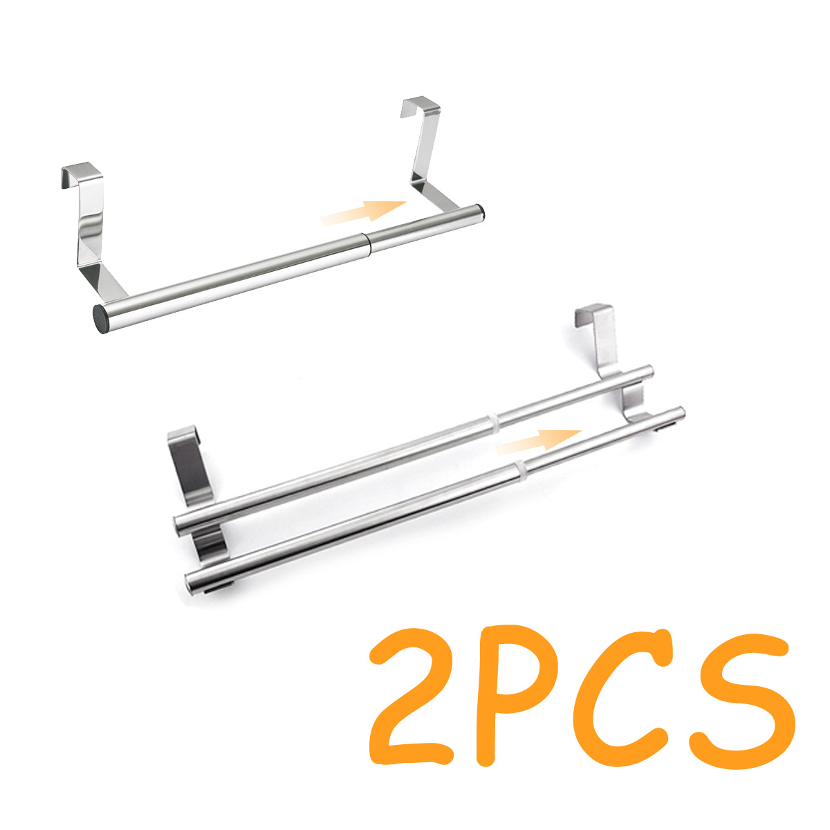 Towel Rack Expandable Double Over The Door Towel Rack Hang on Inside or