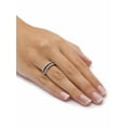 thumbnail image 3 of PalmBeach Jewelry 1.06 TCW Round Genuine Blue Sapphire and Diamond Accent 10k White Gold Ring, 3 of 5