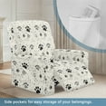 thumbnail image 3 of Kuiaobaty Dot Paws Print Reclining Slipcover Easy Replacement Recliner Chair Cover Breathable Recliner Couch Cover Washable Reclining Sofa Slipcover with Elastic Bottom for Living Room, 3 of 8