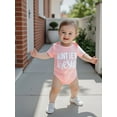 thumbnail image 4 of BemeyourBBs Baby Girls Romper, Short Sleeve Letters Print Summer Bodysuit, 4 of 8