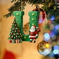 thumbnail image 4 of AUDeals 26 Christmas Letters Ornaments A to Z, Acrylic Alphabet Santa Initials for Christmas Tree Decor, Xmas Hanging Pendant for Home Party Mantel Decorations, 4 of 4