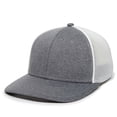 thumbnail image 4 of OC Sports OC12M Phenom Performance Twill Front Panel Cap -Heathered Graphite White, 4 of 8
