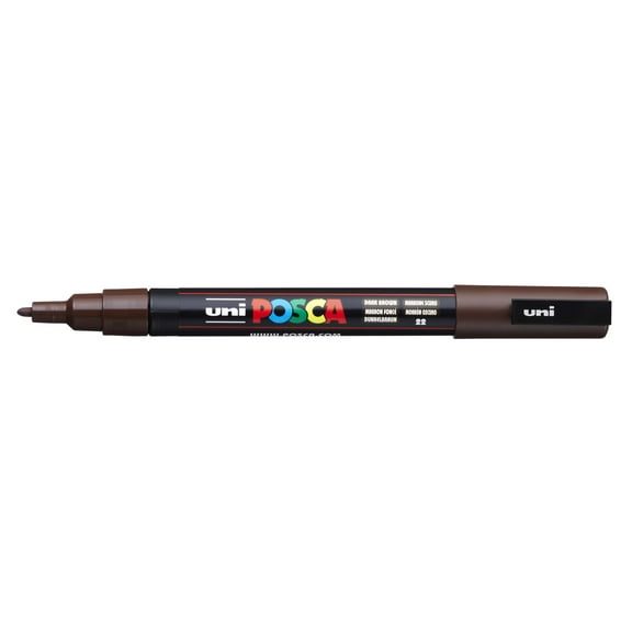 POSCA Paint Marker, PC-3M Fine Bullet, Dark Brown