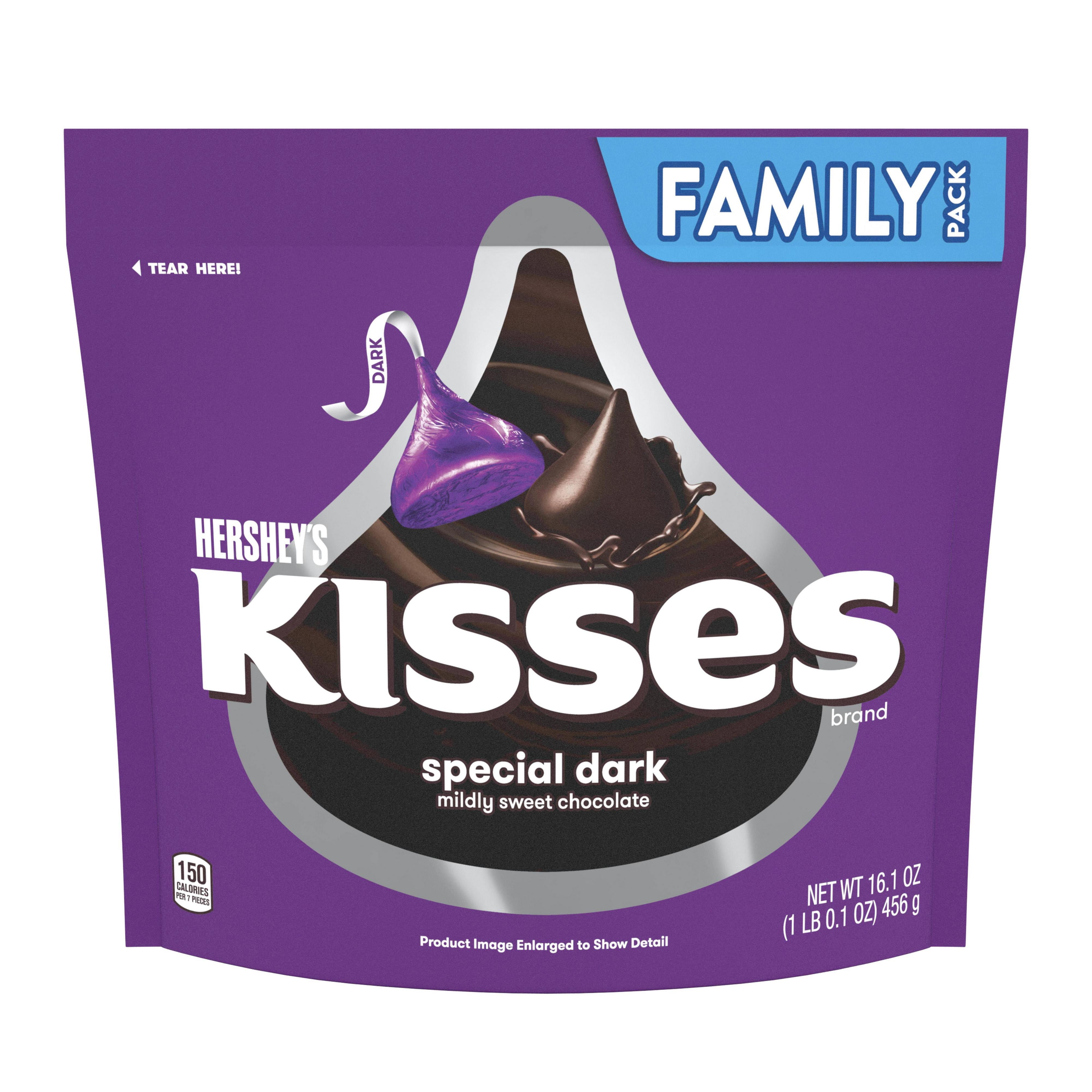 Kisses, Dark Chocolate Candy, 16.1 Oz