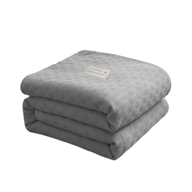 ¡Liquidación en Tainini! Manta térmica individual, suave para cama, sofá y sillón, transpirable para verano, para todas las estaciones (gris)