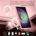 thumbnail image 2 of Magnetic for Samsung Galaxy S23 Ultra Case with Stand[Compatible with MagSafe]，Shockproof Magnetic Kickstand Slim Translucent Cover for Samsung Galaxy S23 Ultra Case with Ring Stand,Pink, 2 of 12
