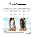 thumbnail image 2 of Dokotoo Women's Black 2 Pieces Swimsuit Floral Print High Neck Swimwear Set Tankini Tops with Short Size Medium US 8-10, 2 of 6