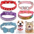 thumbnail image 1 of Collier Bling pour Chien avec Arc Réglable Colliers en Strass pour Chiens de Compagnie Chats, 1 of 7