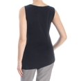 thumbnail image 2 of BAR III $45 Womens New 1373 Black Ruched Envelope Sleeveless Top M B+B, 2 of 2