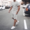thumbnail image 2 of Men Summer Outfits The Man in Suit Pastor Jacket for Men Tuxedo 3 Piece Formal Suit for Men The Man in Mens Vest Pants Set Coat Mens Patterned Suites Slim Fit Men's 2 Piece Tracksuit Light Gray M, 2 of 5