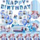 thumbnail image 2 of Serie de fiestas de la reina Elsa, suministros para fiestas de cumpleaños, pancarta desechable, adorno para tarta, bandera colgante, juego de globos de Frozen, decoración de cumpleaños, 2 of 2