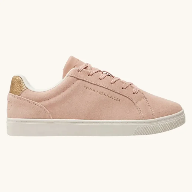 TOMMY HILFIGER GAMUZA ROSA-DORADO