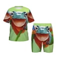 thumbnail image 1 of Balery Flying Frog On Branch Conjunto de Pijama Infantil de Manga Corta con Estampado – Ropa de Dormir de Algodón Suave-4X-Large, 1 of 6