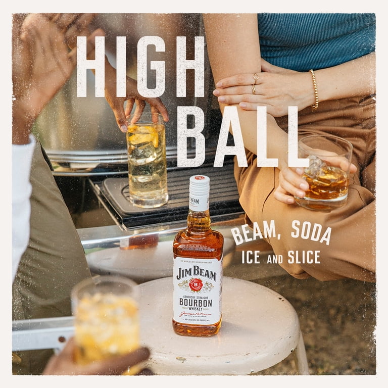 Jim Beam, Straight Bourbon, 750 ml Bottle, 40.0% ABV - Walmart.com