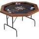 thumbnail image 1 of SereneLife Mesa de Póker de 213 cm, Mesa de Juego Plegable Octagonal para 8 Jugadores, Estilo Casino, con Baranda Acolchonada Resistente al Agua, con 8 Portavasos, 1 of 5