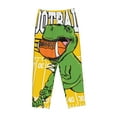 thumbnail image 4 of Haiem T-Rex Playing Football Women's Pajama Pants Ultra Lightweight Pjs Bottoms Sleepwear Bottom Pants With Pocket Drawstring-Large, 4 of 7