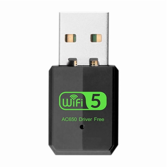 WiFi 5 Adapter AX600 USB2.0 Adapter Dual Band 2.4G/5.8Ghz Network Wireless Receiver for PC Laptop 10/11 Driver Free