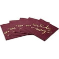 thumbnail image 3 of One Day Away Rehearsal Dinner Cocktail Napkins Burgundy and Gold Napkins Dessert Beverage Table Decorations Wedding Party Supplies 100 Pcs, 3-ply, 3 of 6