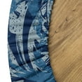 thumbnail image 5 of Ambesonne Aloha Fitted Round Tablecloth, Abstract Grunge Botany Leaves, 36"- 40" Diameter, Indigo and Sea Blue, 5 of 5