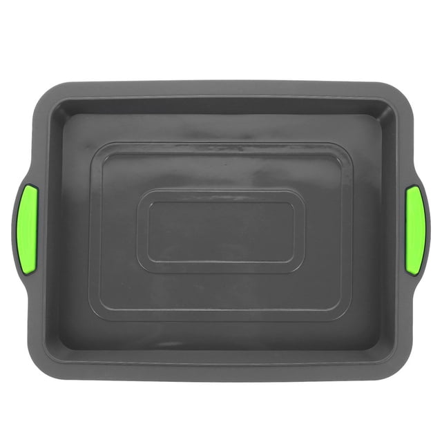 HLONK Gray Silicone Rectangular Dish for Cooking Baking and Dinner