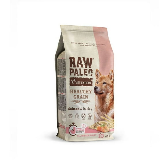 VetExpert - VET EXPERT Raw Paleo Healthy Grain Adult Salmon and Barley - dry dog food - 10 kg
