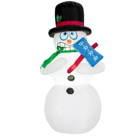 Topbuy Led Shivering Snowman Inflatable Christmas Holiday