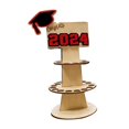 thumbnail image 2 of Soporte para dinero en efectivo para pasteles, soporte para regalo de dinero de graduación 2024, estante de madera para vacaciones, mujeres y hombres, Sombrero negro, 2 of 9