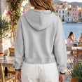 thumbnail image 5 of Hoodies for Women Loose Casual Sports Long Sleeve Pullover Sweatshirt with Drawstring Hem Winter Fashion Pocket Top, 5 of 9
