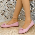 thumbnail image 4 of Falda de Cuero Larga Vintage Low-Top Cuero Suave Bowknot Tacón Bajo Punteado-Dedo Del Pie Zapatos Casuales de las Mujeres, 4 of 9