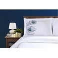 thumbnail image 2 of Peacock Cotton 3-Piece Duvet Cover Set by Blue Nile Mills, California King, Blue-Green, 2 of 5