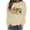 Khaki, variant on Long Sleeve Fall T-Shirt for Women Family Halloween Thanksgiving Tops Casual Thankful Pumpkin Turkey Graphic Tees