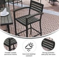 thumbnail image 4 of BizChair Commercial Grade Bar Height Stool with Arms, All-Weather Outdoor Bar Stool with Faux Wood Poly Resin Slats and Aluminum Frame, Gray Wash, 4 of 11